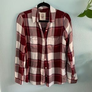 red and white plaid flannel